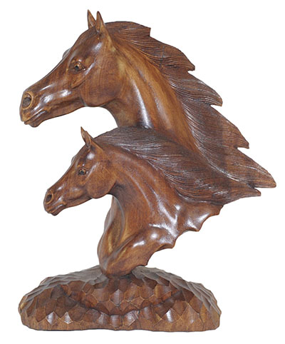 Wooden Horse Head 40Cm
